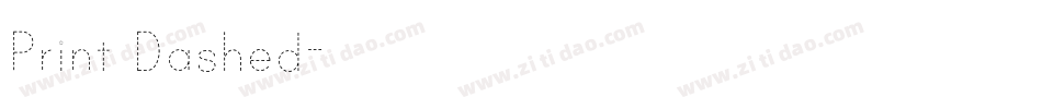 Print Dashed字体转换